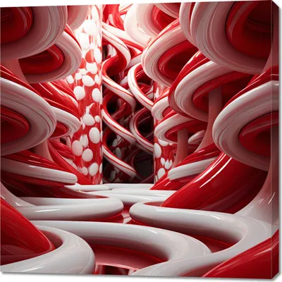 Produktbild von Bild 100x100cm Rote Wirbel
