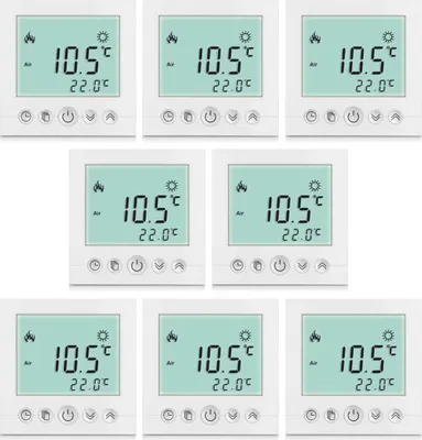 Produktbild von 8 x Digital Thermostat Raumthermostat Fußbodenheizung Wandheizung LED weiß #a31