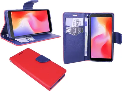Obrázek produktu pro Pouzdro na mobilní telefon Xiaomi Redmi 6 Flipové pouzdro na smartphone Red