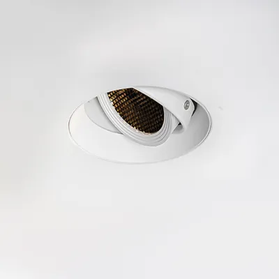 Produktbild von QAZQA - Modern Moderner Einbaustrahler weiß GU10 AR70 rund randlos - Oneon Honey I Wohnzimmer I Schlafzimmer - Aluminium Rund - LED geeignet GU10