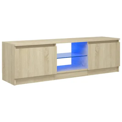 Produktbild von vidaXL TV-Schrank mit LED-Leuchten Sonoma-Eiche 120x30x35,5 cm -  TV-Möbel