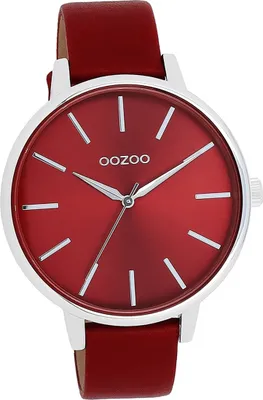 Produktbild von Oozoo Damen Armbanduhr rot Analog Timepieces Lederarmband D2UOC11299