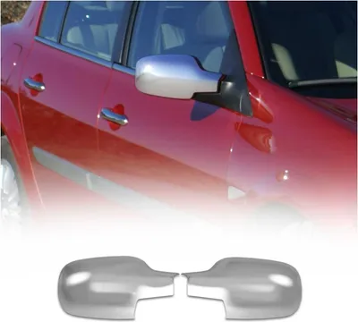 Image de Coques de rétroviseurs Cache pour Renault Fluence 2002-2008 Chrome ABS Argent