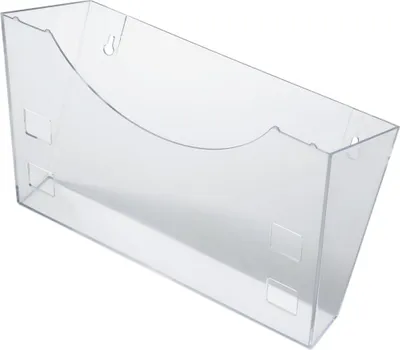 Image de helit support mural pour porte-brochures, transparent pour la fixation murale d'un ou plusieurs porte-brochures (H6103002)