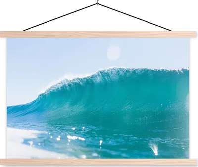 Produktbild von MuchoWow® Textilposter Golf - Meer - Sommer 60x40 cm mit holzfarbenen Rahmen - Bilder
