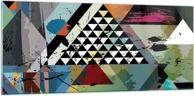 Produktbild von Bilder auf glas - Abstraktion modern - 120x50cm - Glasbilder - Wandbilder - Kunstdruck - zum Aufhängen bereit - Wanddekoration aus Glas - Glas Bilder - Wandbild auf Glas - Einteilig - GAB120x50-3610