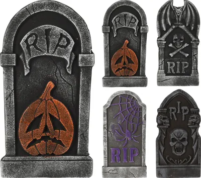 Obrázek produktu pro Pěnový náhrobní kámen 40X20X2 cm Vánoce Halloween - Nampook