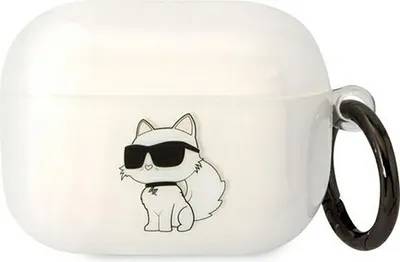 Produktbild von Karl Lagerfeld Iconic Choupette Hülle für Airpods Pro - Transparent