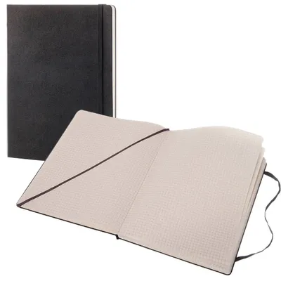 Produktbild von Moleskine 805-12-7289-529-2, Einfarbig, Schwarz, Matt, 70 g/m², Kariertes Papier, Hardcover