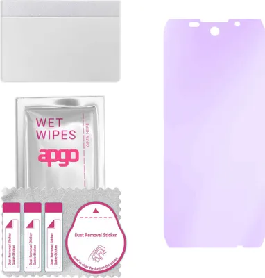 Produktbild von apgo Hybrid Schutzglas, kompatibel mit Blackview N6000, Anti-Blue, 9H Härte, toller Ersatz für Hartglas, kratzfester Displayschutzglas, Displayschutz, Full Glue