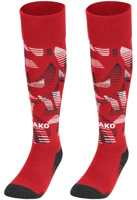 Zdjęcie produktu dla Skarpety piłkarskie JAKO Sonic czerwone/czarne/białe 6 (47-50)