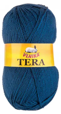 100g Strickgarn TERA Uni Strickwolle Handstrickgarn Klassikgarn stahlblau