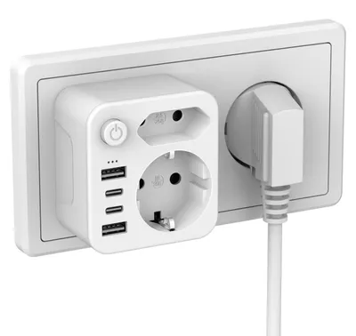 Zdjęcie produktu dla Listwa zasilająca z 4 gniazdami i portami USB-C - Listwa zasilająca z gniazdami i portami USB