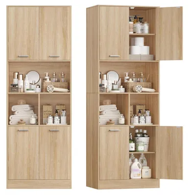 Immagine prodotto di Mobiletto bagno alto, legno di quercia, 180 x 60 x 40 cm