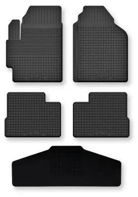Productafbeelding van Rubberen automatten + tunnelmat voor Mazda 2 Hybrid vanaf 2022 (hatchback) – 5-delig, zwart, op maat – Wielganizator Semi-Universal