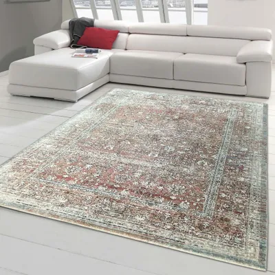 Obrázok produktu pre Orientálny koberec do predsiene | lesklý hodvábne jemný vzhľad | krémovo hnedý rozmer - 200x280 cm