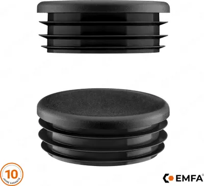 Immagine prodotto di Tappo lamellare rotondo 32 mm nero 5 pezzi Tappi terminali per tubi plastica Tappi lamellari per tubi Tappi per tubi