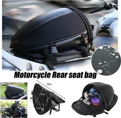 Obrázek produktu pro Motocykl zadní taška Vodotěsné motocyklové sedlo taška Sedlo taška zadní sedlo balení přizpůsobené Moto motocyklu cestovní sedlo zadní kabelka
