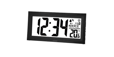 Produktbild von FUNK-UHR MIT KALENDER, TEMPERATUR UND ALARM - 39,2 x 18,6 x 2,9 cm