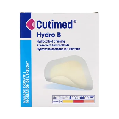 Obrázek produktu pro Cutimed Hydro B Hydroc.Ver.7,5x7,5 cm s lepidlem 5 ks