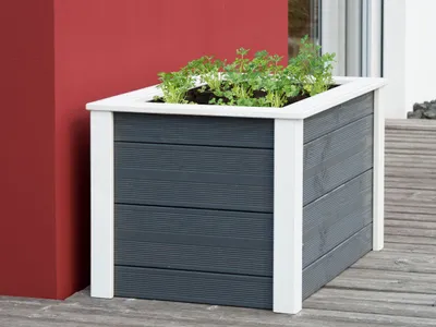 Produktbild von BM TYP 523 Hochbeet 106 x 65 x 60 cm, Grau/Weiß