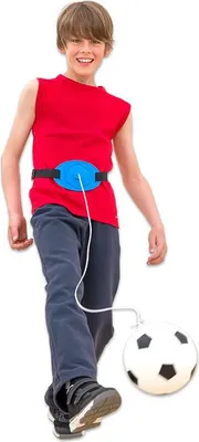 Produktbild von Komm-zurück Fußball Trainingsball Ø 19 cm für Solo-Training mit verstellbarem Gürtel