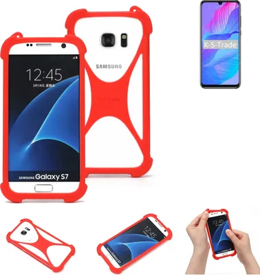 Produktbild von K-S-Trade Handy-Hülle kompatibel mit Huawei P Smart S Schutz-Hülle Bumper Silikon Schutz Hülle Cover Case Silikoncase Silikonbumper TPU Softcase