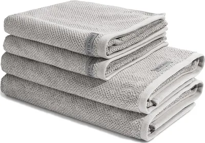 Produktbild von Ross Selection 2 X Handtuch 2 X Duschtuch im Set Frottee aus Bio Baumwolle 540 g/m², Weich saugstark und schnell trocknend, Gewebte Bordüre in vielen Farben