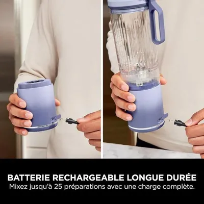 Image de Blender Portable NINJA Blast Max, 530 ml Bol, Autonomie 2h, Sans Fil, Sans BPA, Lavande