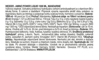 Produktbild von Weider Amino Power Liquid 1l - Cranberry