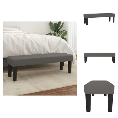 Obrázok produktu pre vidaXL Lavica sivá 100x30x30 cm Imitácia kože - Lavice