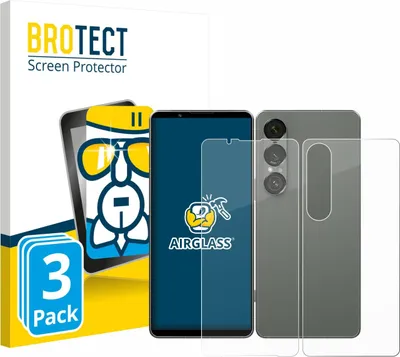 Produktbild von 3x BROTECT Schutzglas für Sony Xperia 1 VII (Display+Rückseite) Schutzfolie Panzer Folie Glas Display Schutz klar