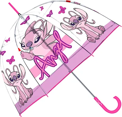 Produktbild von Disney Lilo & Stitch Regenschirm - Angel Stockregenschirm- Kuppelschirm Ø 67 cm