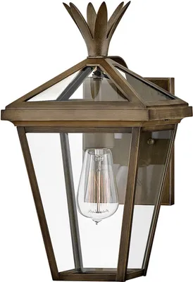 Produktbild von Außenwandleuchte Aluminium Glas E27 IP44 in Bronze Antik Vintage Design Außenleuchte Wand