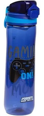 Fľaša, 600 ml, LIZZYSULI, Esports Gamer on duty, čierna