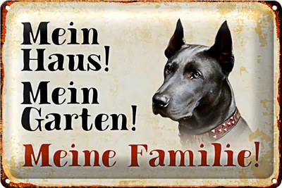 Produktbild von Blechschild Dobermann 30x20cm mein Haus mein Garten Familie