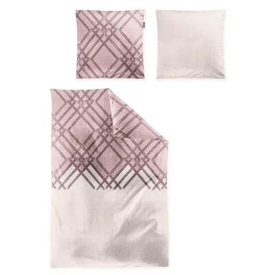 Produktbild von Irisette Biber Bettwäsche Koala 8529-60 Streifen Rosa Natur 135x200