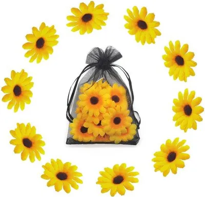 Immagine prodotto di Fermagli per capelli con fiori gialli, 12 pezzi