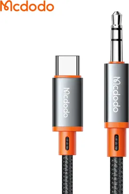 Produktbild von Mcdodo Kabel Typ-C Audiokabel 3,5mm Miniklinke 1,2 Meter Adapter HiFi Klinke Adapter USB-C, grau