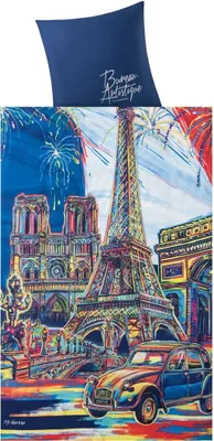 Produktbild von Bureau Artistique Microfaser Bettwäsche 155 x 220 311989 Paris