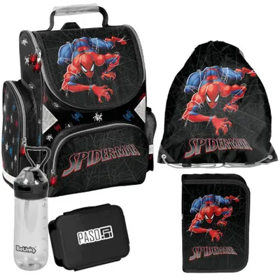 Produktbild von Mega Schulset – SPIDERMAN 5-teiliges Schulranzen-Set Für Jungen & Mädchen Klasse 1–3 Marvel