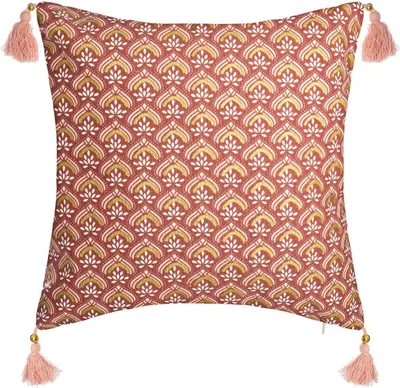 Produktbild von Povlak na polštář "Hindu" - růžový a zlatý - 40x40 cm - Atmosphera créateur d'intérieur