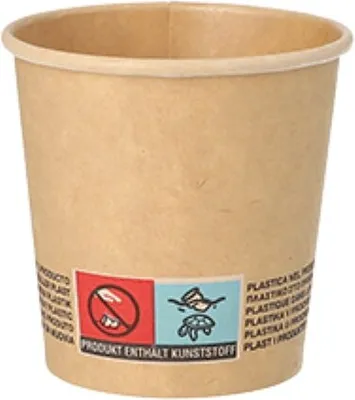 Image de PAPSTAR 88949 PAPSTAR Gobelet en carton "pure", 0,1 l, marron