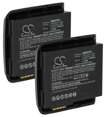 Produktbild von vhbw 2x Akku kompatibel mit Intermec CN50, CN51 Barcodescanner POS (4600 mAh, 3,7 V, Li-Ion)