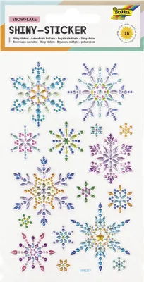 Produktbild von folia Weihnachts-Sticker Shiny SNOWFLAKE 1 Blatt à 16 Sticker