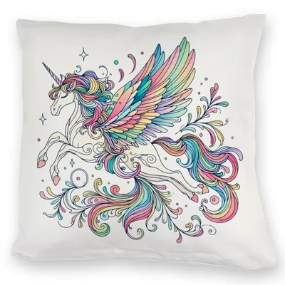 Produktbild von Einhorn in pastellfarben Kuschelkissen