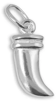 Produktbild von 1 Anhänger Wolfzahn, Sterlingsilber, 12 mm