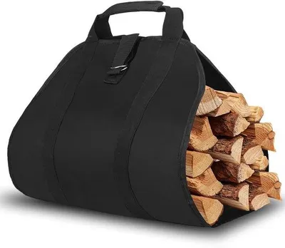 Produktbild von Famanu Holztrage Tasche - Große, langlebige Feuerholzträger mit Griffen
