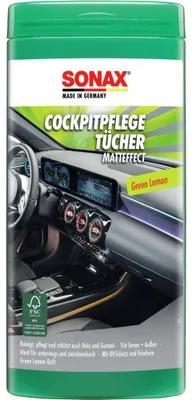 Produktbild von SONAX CockpitPflegeTücher Matteffect Green Lemon Box (25 Stück)
