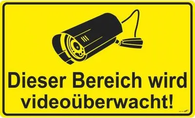 Produktbild von Hinweisschild - Dieser Bereich wird videoüberwacht - Gr. ca. 25 x 15 cm - 308813/1